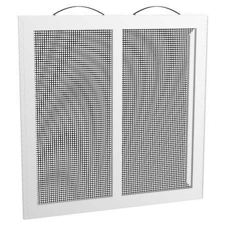 Ritescreen 48 in. W x 36 in. H Slider Glider Window Screen, SL4, Charcoal Fiberglass Mesh, White SL4-C01-MSFG-L00-H36-W48